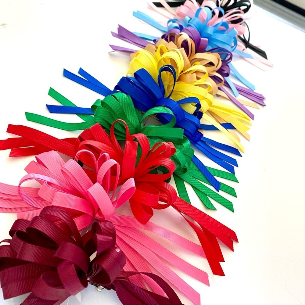 Big Girl’s Hair Bows Bundle - Lot of 12